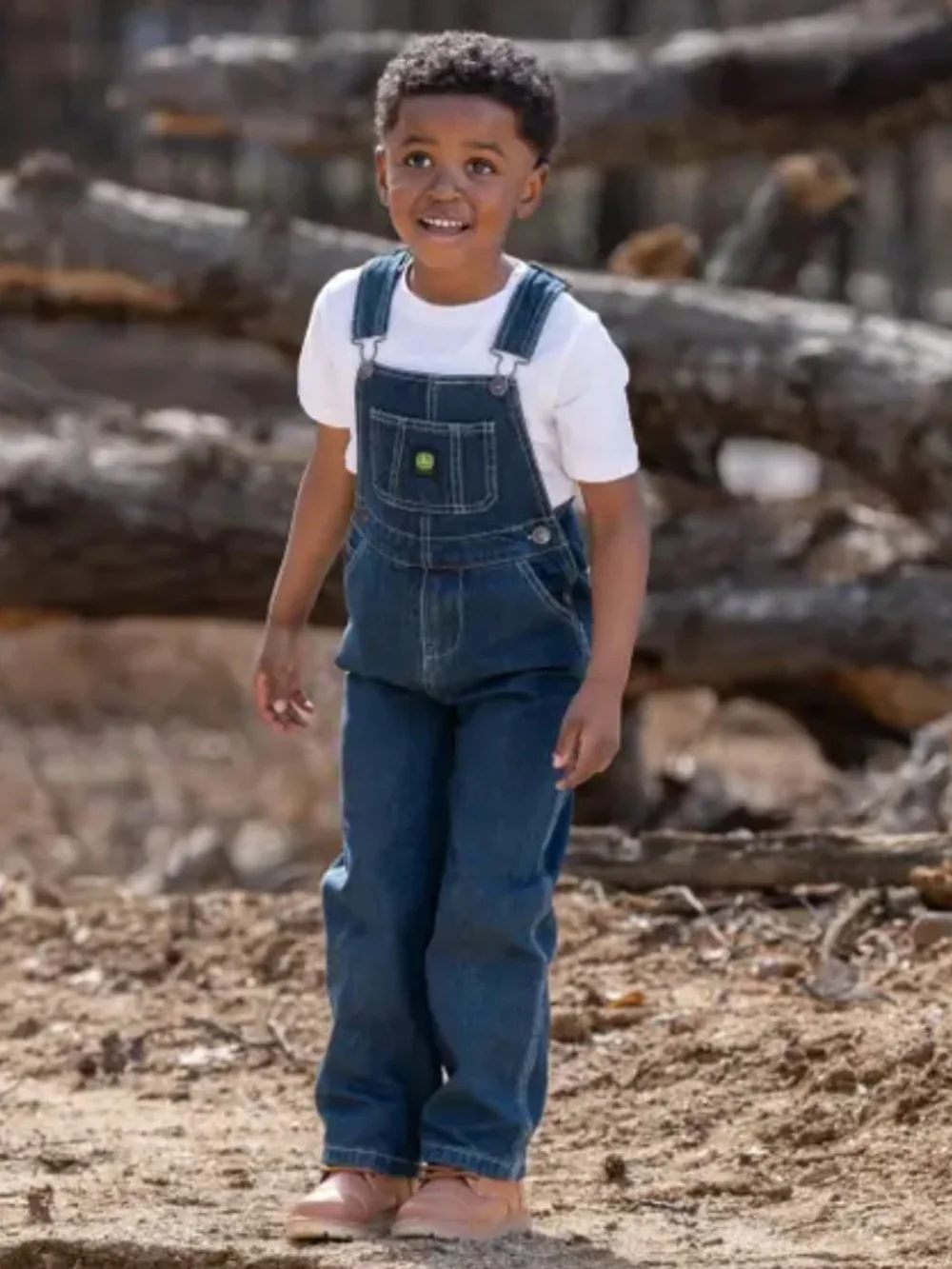 John Deere Dark Blue Denim Kids' Overalls